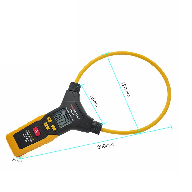 PEAKMETER PM2019A Smart AC 3000A 6000 counts Digital Flexible Clamp Meter Multimeter Handheld Current Detector Tester backlight