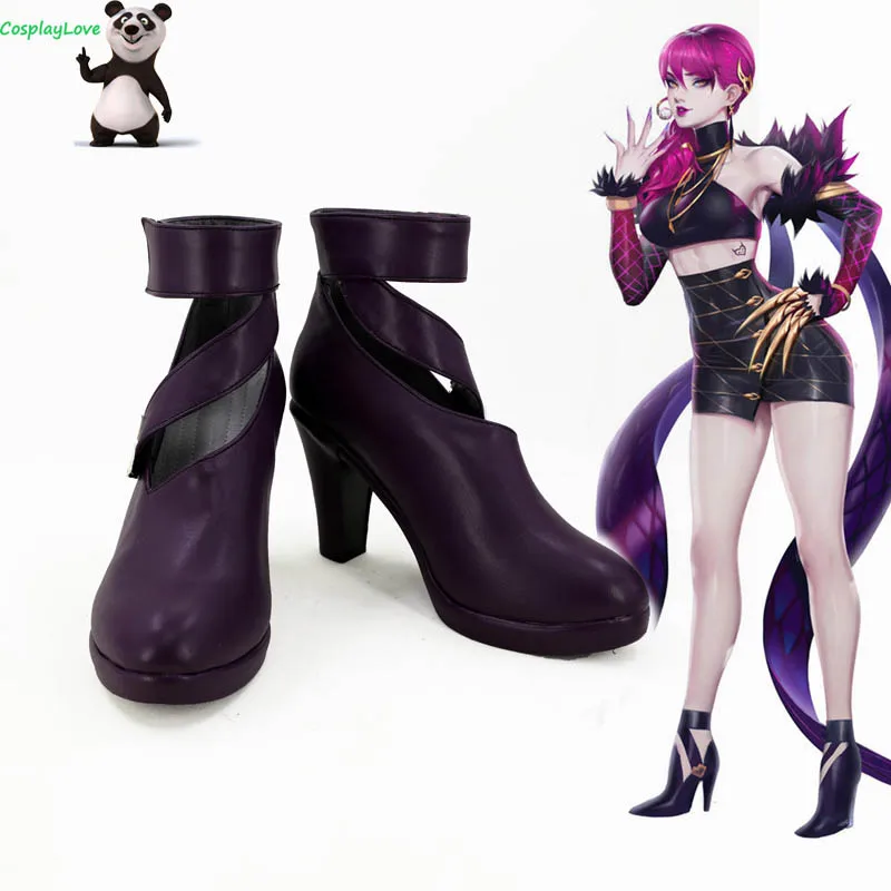 CosplayLove Game LOL KDA Cosplay KDA Agony's Embrace Evelynn Cosplay Shoes Boots For Halloween Christmas