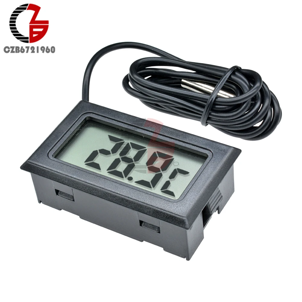 1/2/5M LCD Digital Thermometer -50-110 Degree Refrigerator Fridge Aquarium Car Temperature Detector Tester Monitor Sensor Meter