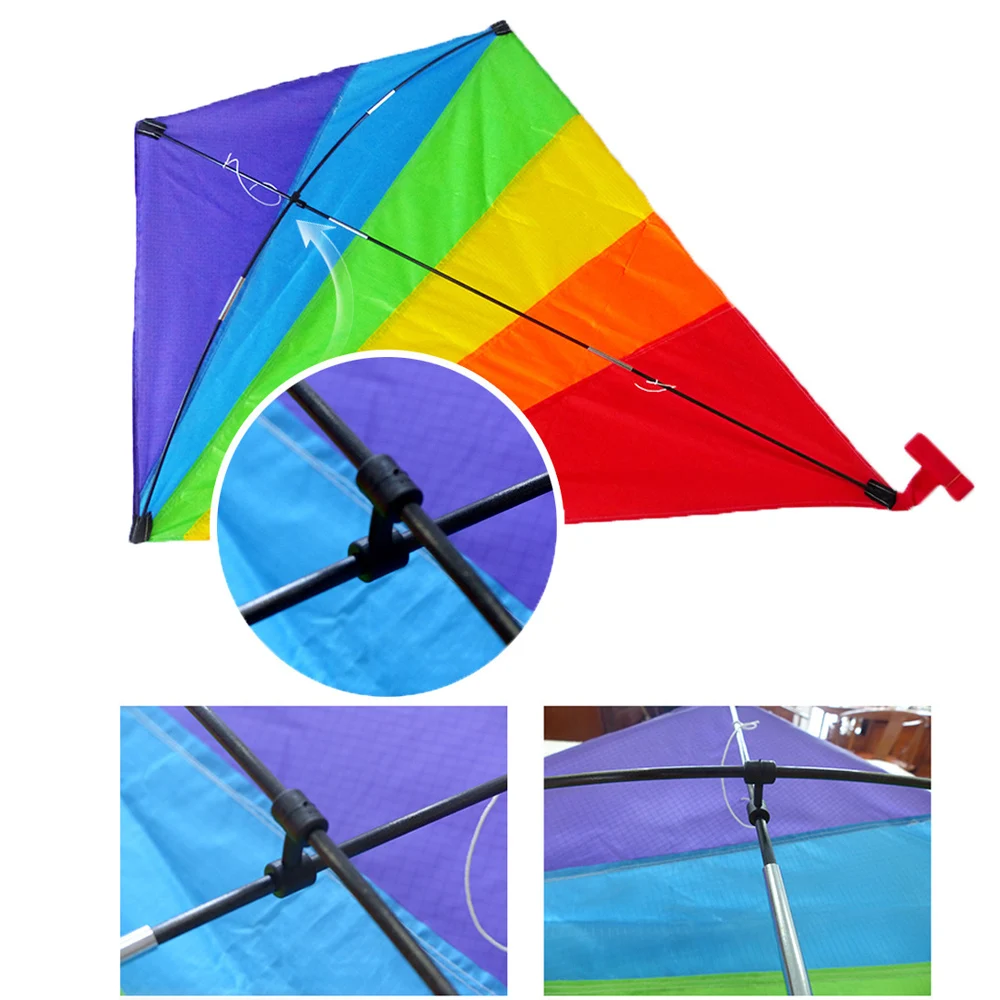 2019 Kite for Kids Adults Easy Flyer Rainbow Kites Best Beach Summer Outdoor Toy Durable Nylon Kite