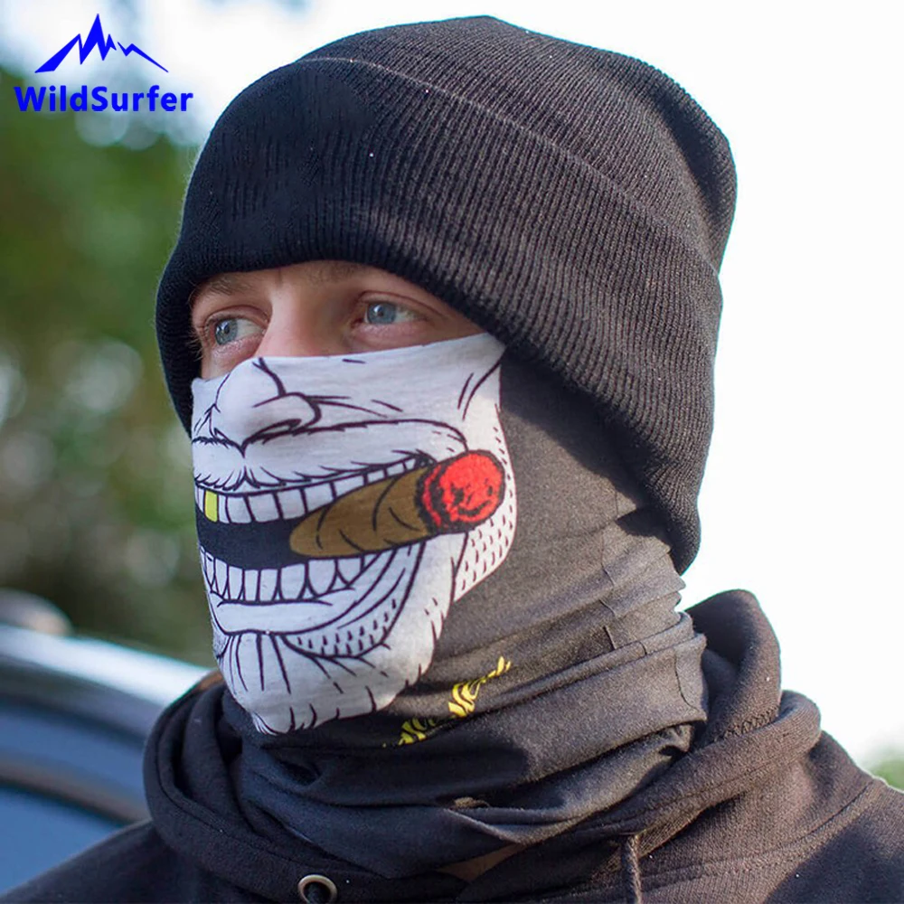 Nahtloser Bandana-Skelett-Schädel magischer Schal für Männer und Frauen, Radsport-Gesichts maske, laufender Angelhals wärmer