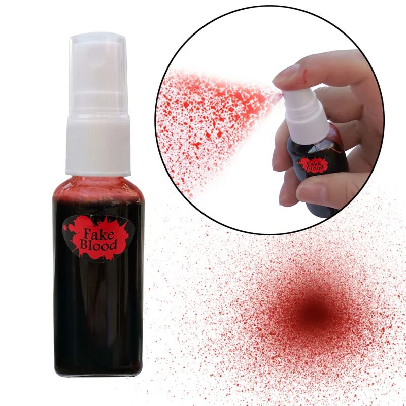 30ml Halloween Cos Ultra-Realistic Fake Blood Spray Party Makeup Zombie Vampire Teeth Hematopoietic Props Halloween Decoration