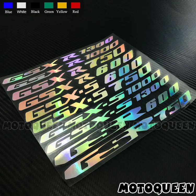 Reflective Motorcycle Wheels Fairing Helmet Side Tank Pad Label Stickers Decals For SUZUKI GSXS GSX-S 600 750 1000 1300