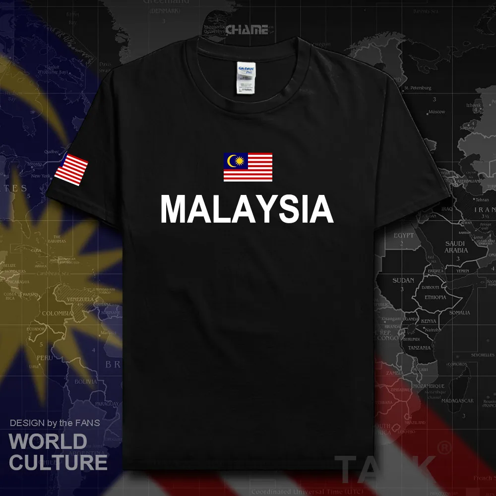 Malaysia men t shirt Malaysian 2017 jerseys nation team tshirt 100% cotton t-shirt meeting fitness gyms clothing tees country MY