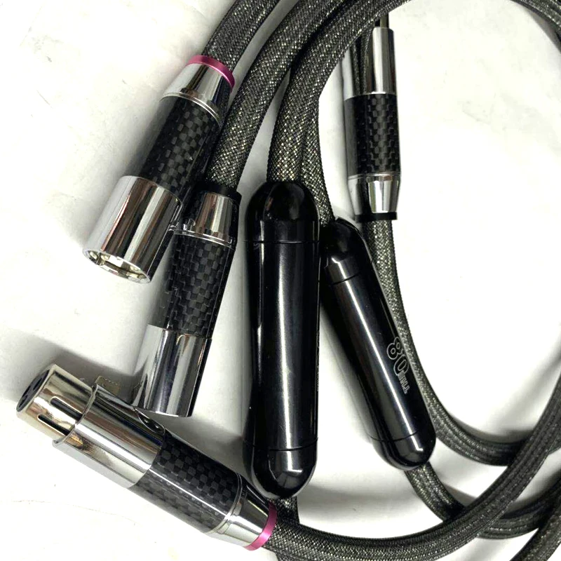 Hi-Fi аудио CD DVD-плеер Усилитель динамик ISM балансовый соединительный кабель 0,8 XLR с посеребренным разъемом из углеродного волокна