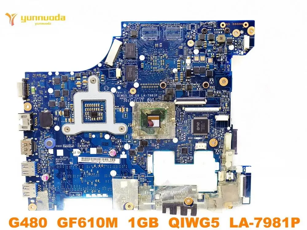 Original for Lenovo  G480  laptop  motherboard  G480  GF610M  1GB  QIWG5  LA-7981P  tested good free shipping