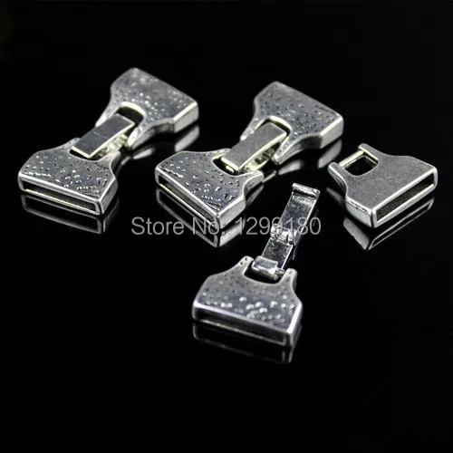 5sets Fashion Fold Over Lobster Clasp Necklace Hook Findings Bails For Pendant Bracelet  Hole:2.5x15.2mm Length:36mm 1.42inch