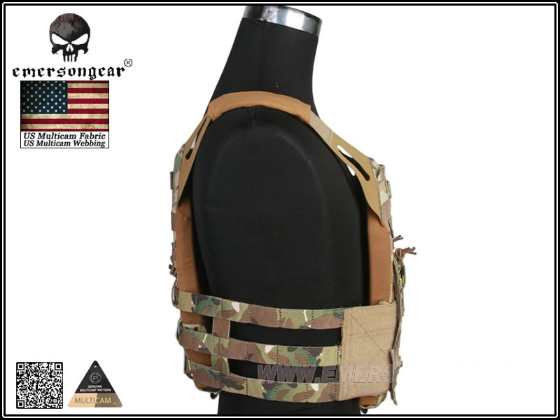 Tactical Airsoft Paintball Shooting SWAT Protective Combat Jump Plate Carrier Multicam MC Vest Back Support