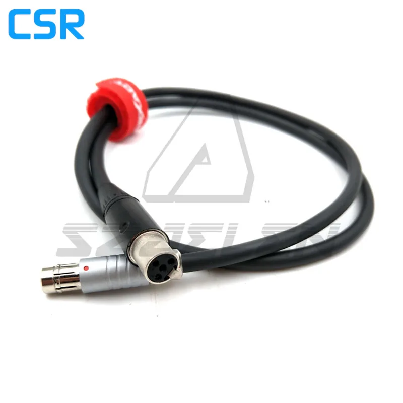 RS 3pin plug to mini xlr 4pin for TVLOGIC 058/056/055 Monitor power cable