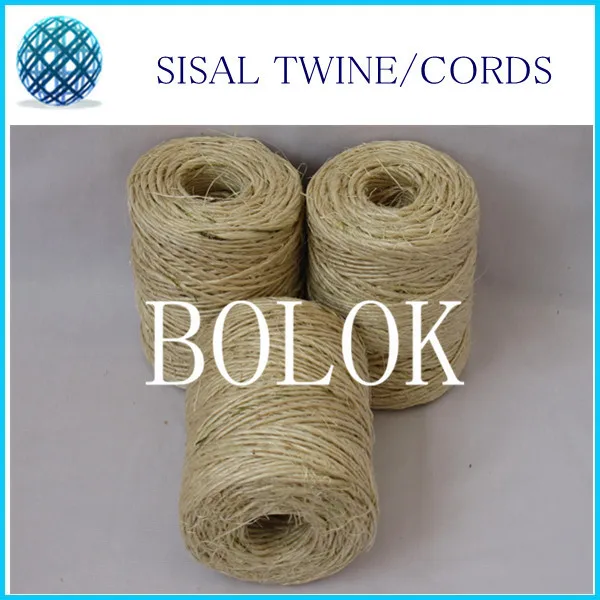 

Free shipping 15pcs/lot natural sisal fibre twine (dia.: 1.5mm, 1 ply twisted)80m/spool, sisal packing twine