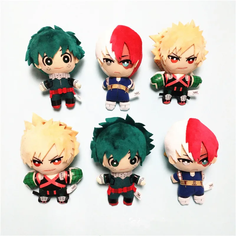 

15CM My Hero Academia Midoriya Izuku bakugou katsuki Todoroki Shoto Plush Toy Stuffed Doll Figure Soft pillow Christmas gift