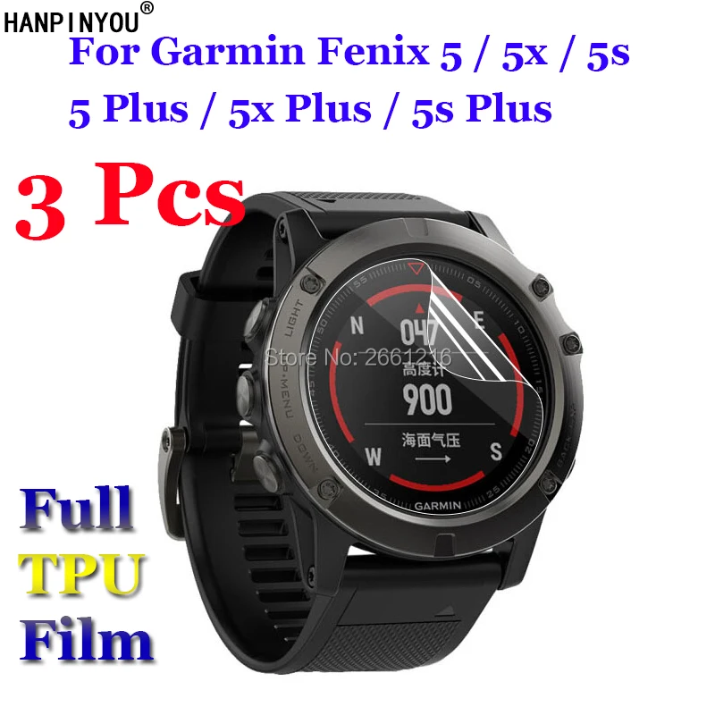 3 Pcs/Lot For Garmin Fenix 5 5x 5s Plus Smart Sports Watch Wristband Bracelet Soft TPU Film Explosion-proof Screen Protector