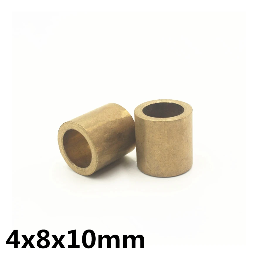 10pcs 4x8x10mm FU-1 Powder Metallurgy oil bushing porous bearing Sintered copper sleeve 040810