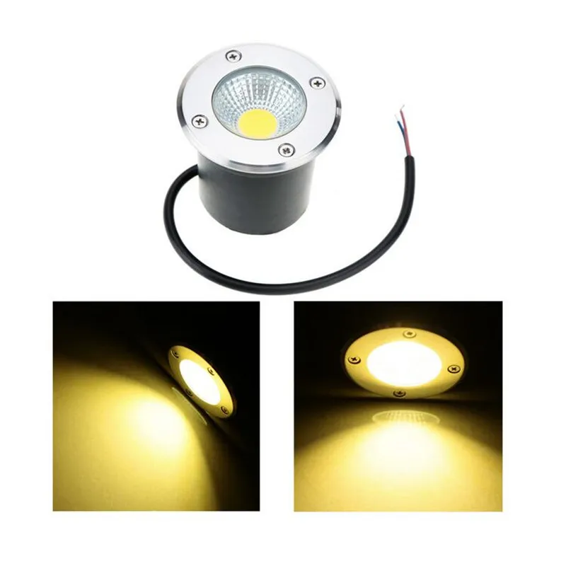 หลอดไฟใต้ดิน LED AC85-265V 7W 10W กันน้ำสีขาวอบอุ่นนำหลอดไฟ IP67สำหรับสวนและลาน