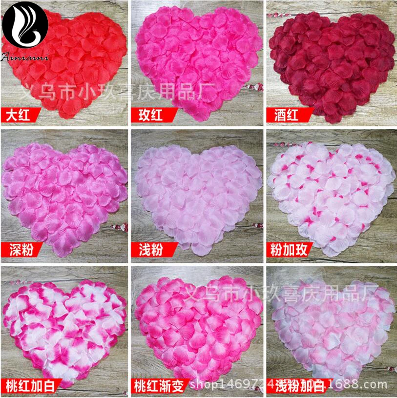 100Pcs/Pack 5*5cm Artificial Flowers Petals For Wedding Accessories Wedding Petals Petalos De Rosa De Boda BV268