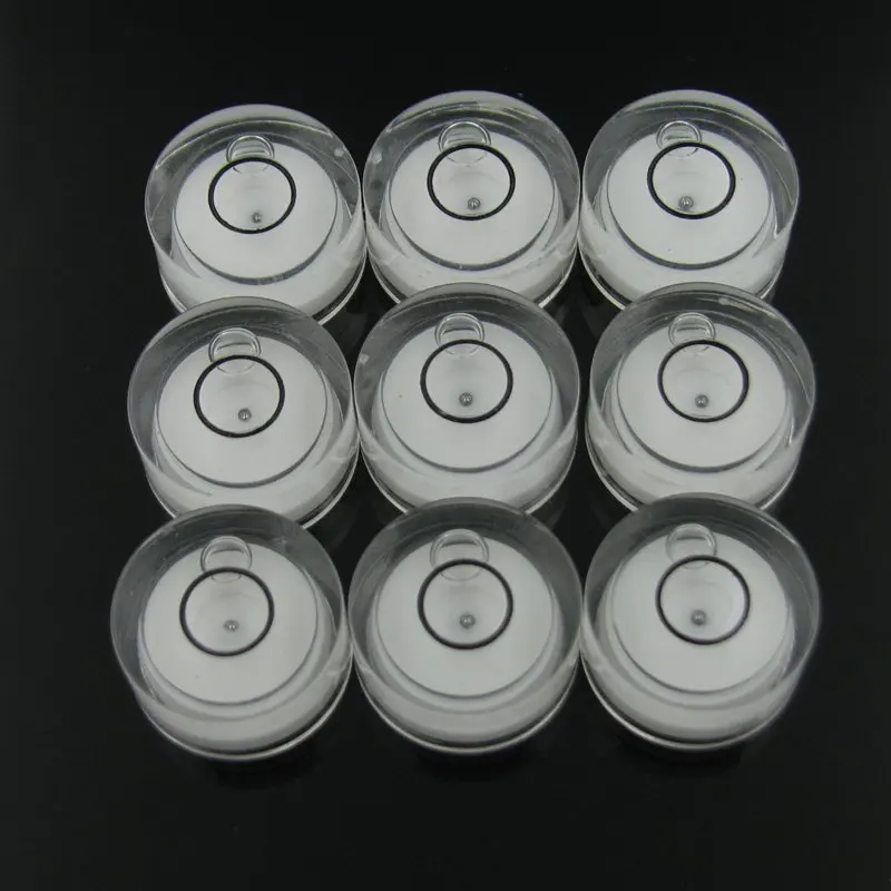 (100 Pieces/Lot) HACCURY 15*8mm 15*6mm Bubble Level Circular Spirit Level Round Bullseye Nivel Bubble Green or White Color