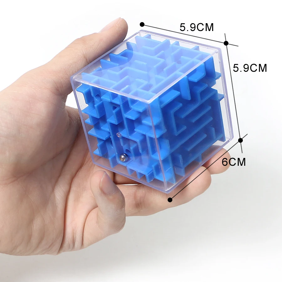 Rompecabezas 3D de laberinto, cubo para correr, 720 grados, Bola de inteligencia cuadrada, coordinación mano-ojo y equilibrio IQ, Mini juguetes de mano