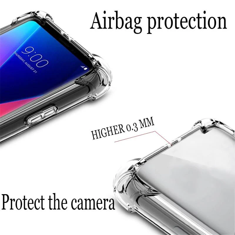 For Huawei Mate 8 Air Cushion Case Clear Crystal Soft Silicone TPU Shockproof Full Protection Phone Cover For Huawei Mate8  Case