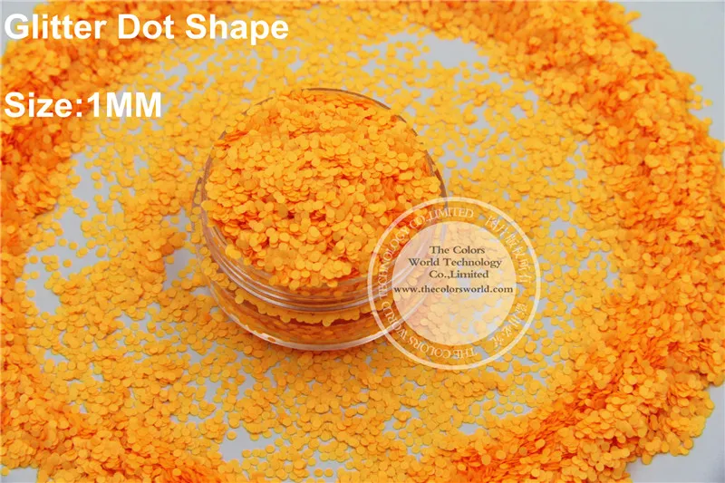 Neon Orange Colors Solvent resistant circledot shapes glitter  for nail gel nail polish Other art  Decoration