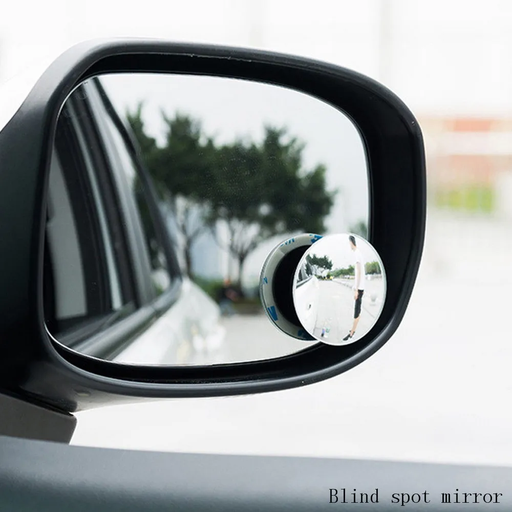 Car Styling 360 Degree convex rear view mirror Framless Blind Spot Wide Angle Round HD Glass no dead zone safe driving