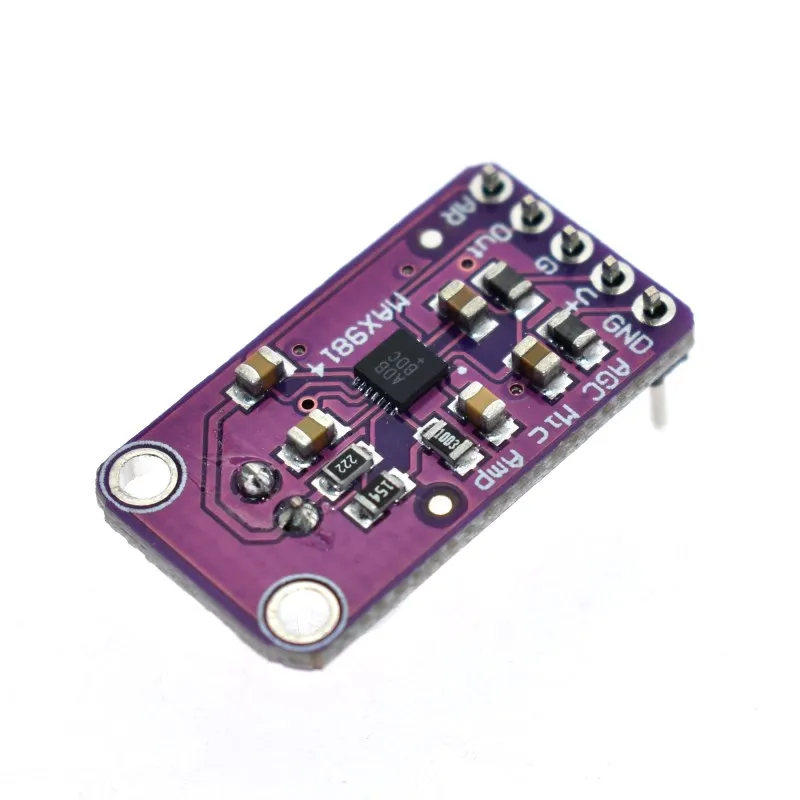 MAX9814 Microphone AGC Amplifier Board Module Auto Gain Control for Arduino Programmable Attack and Release Ratio Low THD