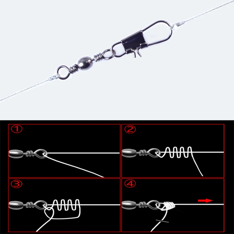 Señuelos de Pesca de enclavamiento, accesorios de engranaje, conector, Pin, rodamiento, herramienta sólida, 50 piezas, 14 # a 3/0 #