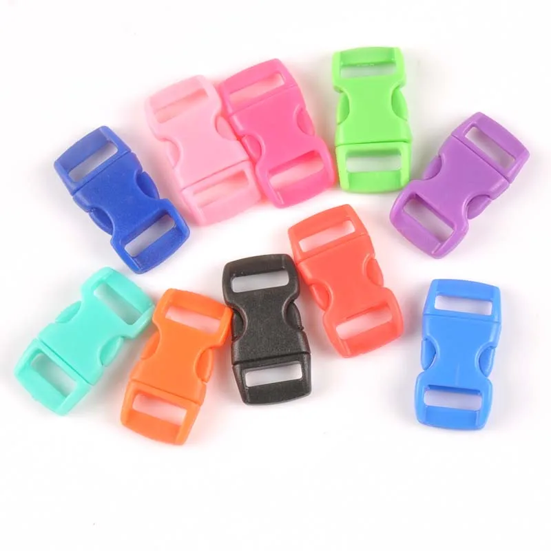 20pcs 29x15mm mini mixed Plastic Contoured Side Release Buckles Clasps For Paracord Bracelet Backpacks Clothes Bag Decor CP2144