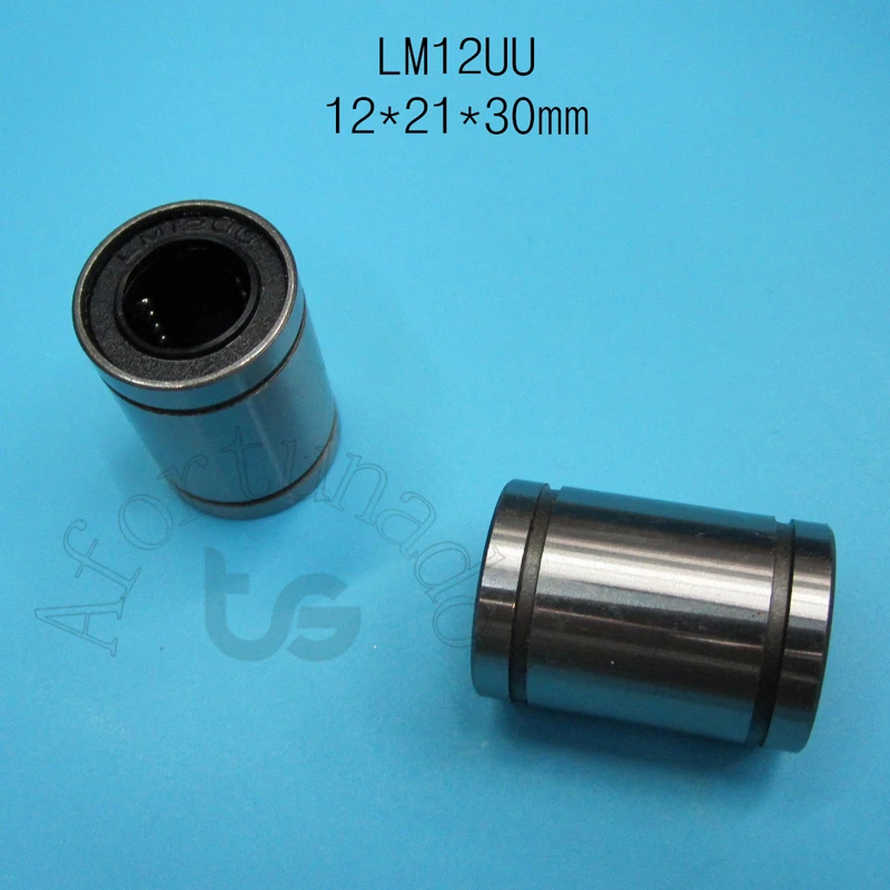 

LM12UU bearing 12x21x30mm free shipping 10pcs/lot LM12UU 12mm 12mm Linear Ball Bearing Bush Bushing