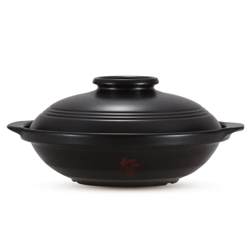 

Shallow pot Large dining room dry non cracked open fire high temperature casserole yellow braised chicken pot traditional