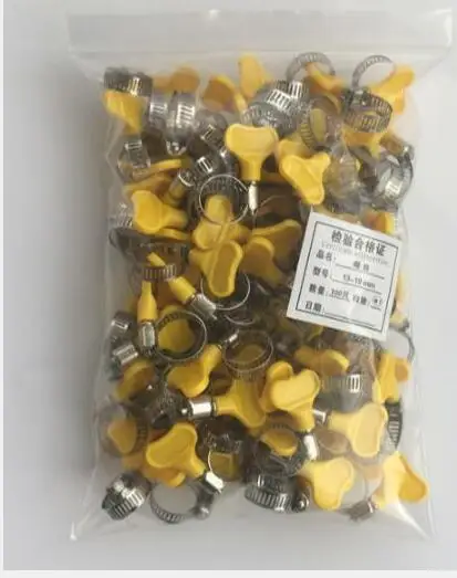 13-19mm 가스 온수기 부품 LPG 또는 LNG 호스 클램프 플라스틱 손잡이 100 개/가방