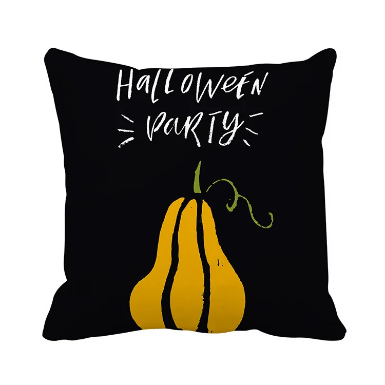 2018 Happy Halloween Modern Sofa Cushion Cover Cotton Linen Decorative Throw Pillow Cover Bedding Home Decor 45x45