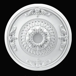 PU Polyurethane Decorative Pendent Lamp Base Chandelier Ceiling Rose Plate Droplight Paterage Decoration Rosette Medallion
