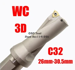 WC SP C32 3D SD 26 27 28 29 30 mm Indexable Insert Drill High Quality U Drilling Precision CNC Lathe Expanding Drill Tool