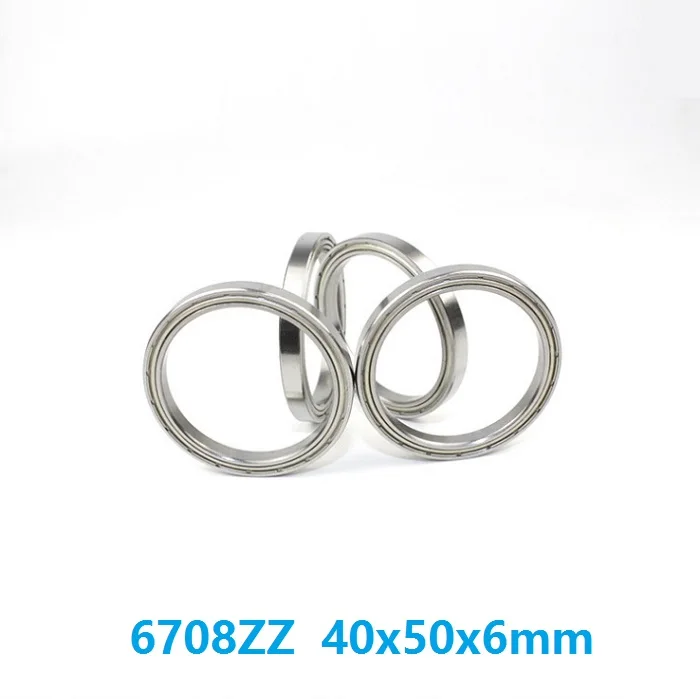 4pcs/lot 6708ZZ 6708 ZZ 6708Z 40x50x6mm Thin section Thin tube  Deep Groove Ball Bearing 40*50*6mm