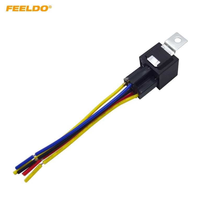 

FEELDO 1PC Car Automotive JD1914 5-pin 12VDC 40/30A Constant-Closed Relay Controller With Wire Harness #FD-3909