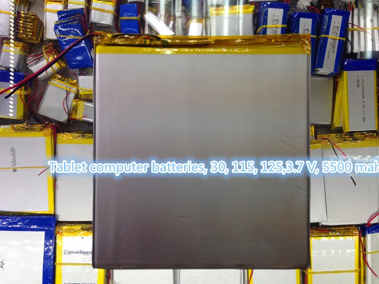 リチウムポリマー電池,3.7v,幅3mm,115mm,125mm,5500mah,pc,タブレット