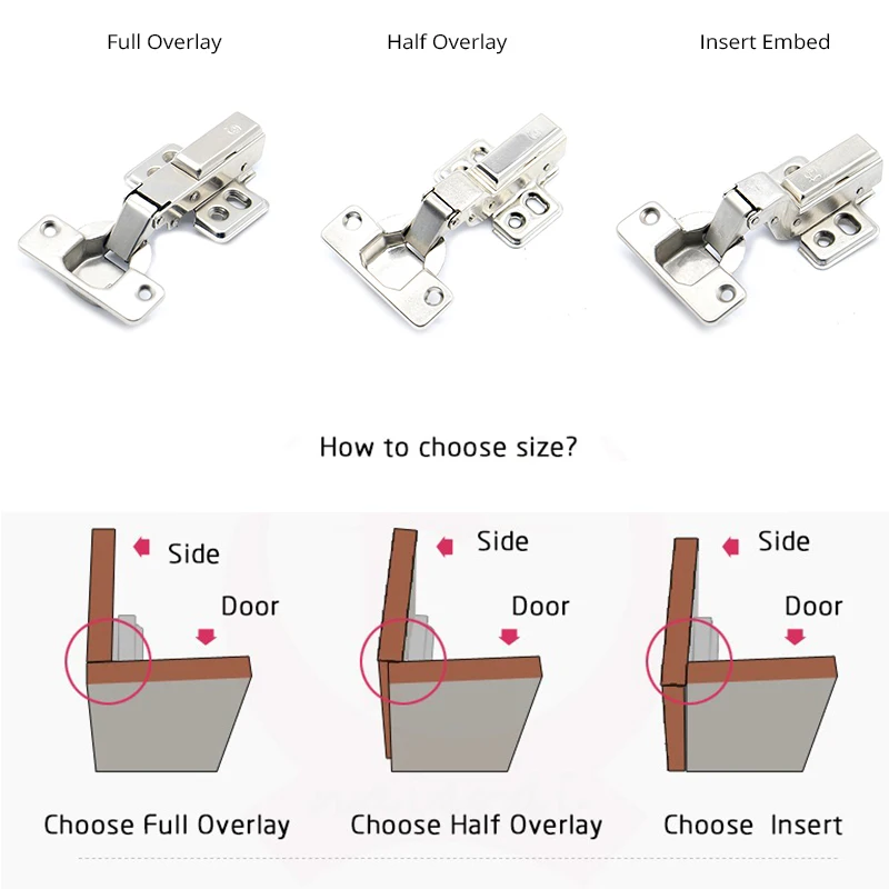 KAK Hinge Rustless Iron Hydraulic Hinge Iron Core Damper Buffer Cabinet Cupboard Door Hinges Soft Close Furniture Hardware