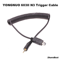 YongNuo LS-2.5 Shutter CABLE RF-603 N3 Wireless Flash Trigger Cable for Nikon D600 D610 D90 D5000 D5100 D5200 D5300 D7000 D7200