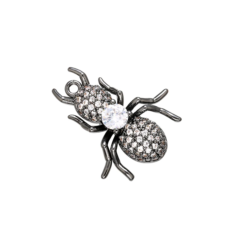 ZHUKOU 18x22mm sparkling crystal insect pendant for necklace earrings bracelet Cubic Zirconia jewelry accessories model:VD426