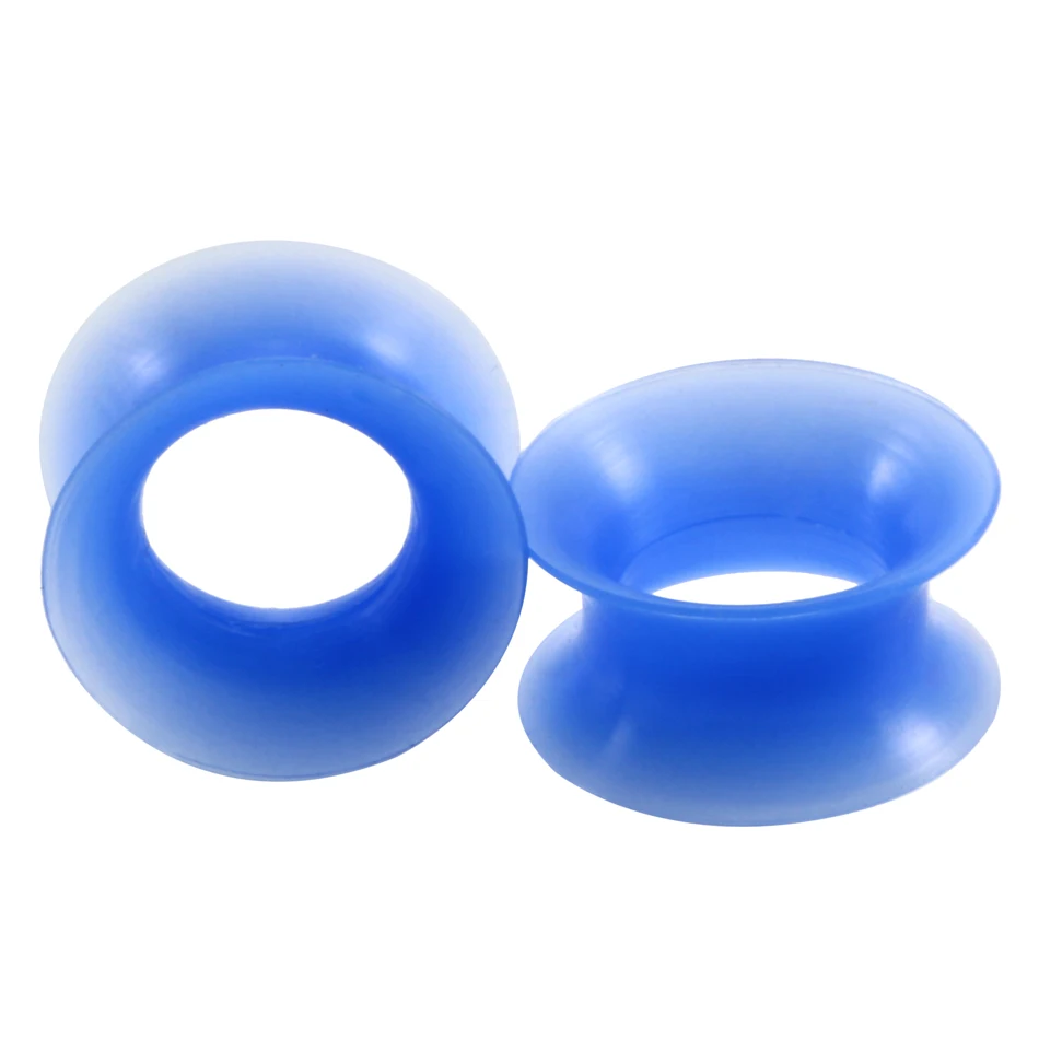 20pcs/Lot Silicone Thin Flexible Ear Plugs and Tunnels Ear Piercings Ear Gauge Stretcher Ear Plugs Tunnels Body Piercing Orejar