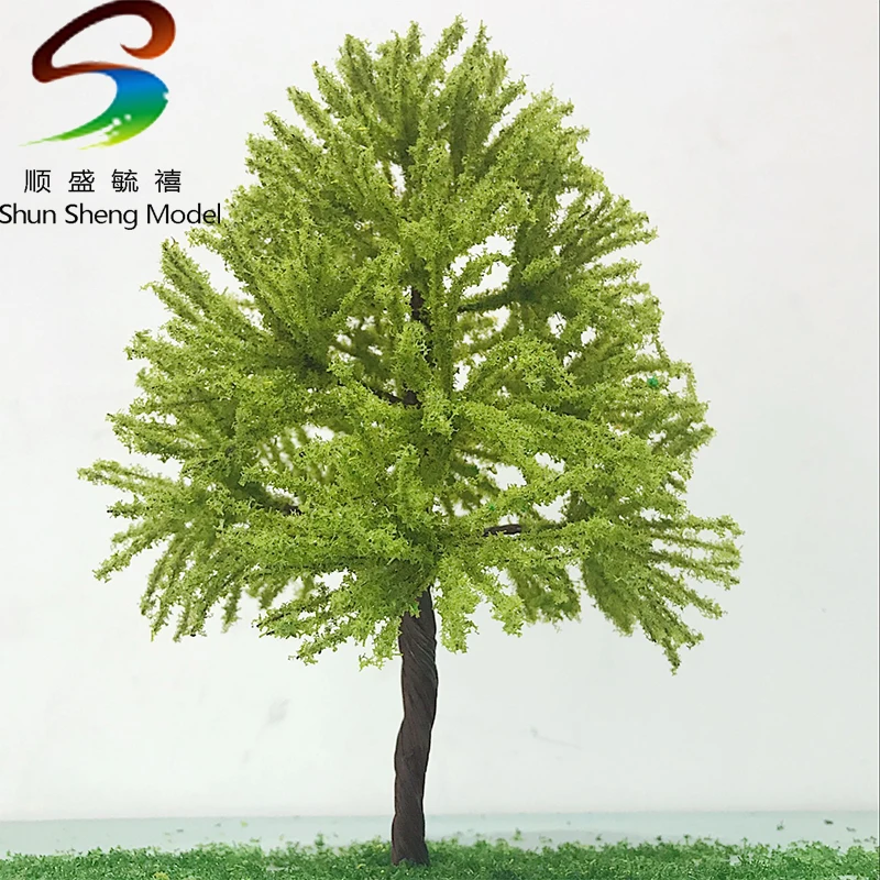 

2019 New Middle Green Wire Style Mini Tree Model Train Model Trees Railroad Scenery Layout OO HO Scale Model Railway