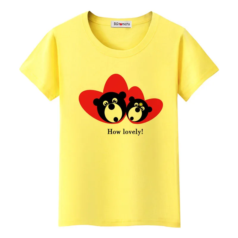 Couple clothes lovely Cartoon T-shirt women Cute bears summer Tops Tees Hot Sale lovers shirts