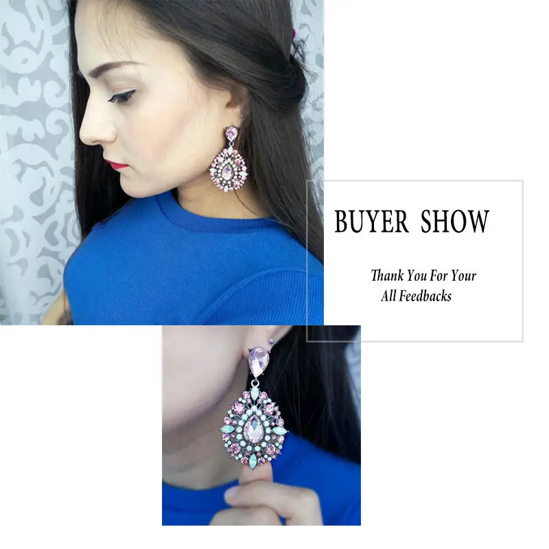 VEYO Full Of Rhinestone Crystal Drop Earring Luxury Earrings Vintage High Quality Jewelry