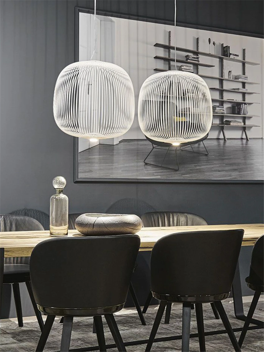 Modern Chinese Pendant Lights Restaurant Villa Bar Livingroom Bedroom Diningroom Birdcage Lamps hanging Light Fixture