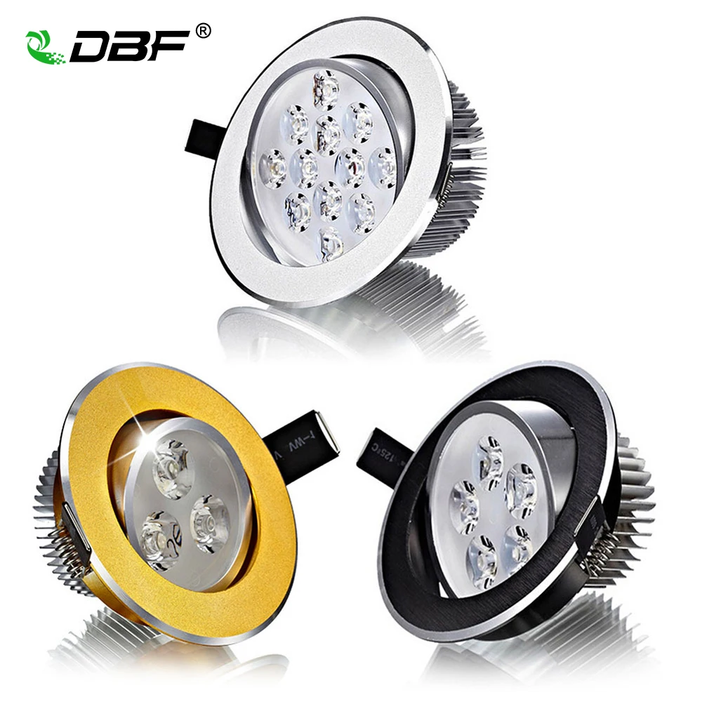 

[DBF]Super Bright Angle Adjustable 3W 5W 7W 9W 12W 15W LED Ceiling Recessed Downlight Dimmable LED Ceiling Spot Light AC85-265V