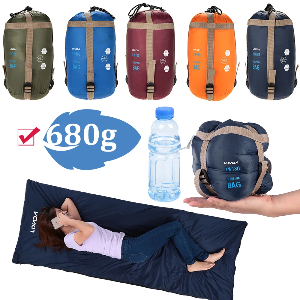 Outdoor Camping Envelope Sleeping Bag Camping Sleeping Bag Lazy Bag Travel Hiking Multifunction Ultra-light 680g