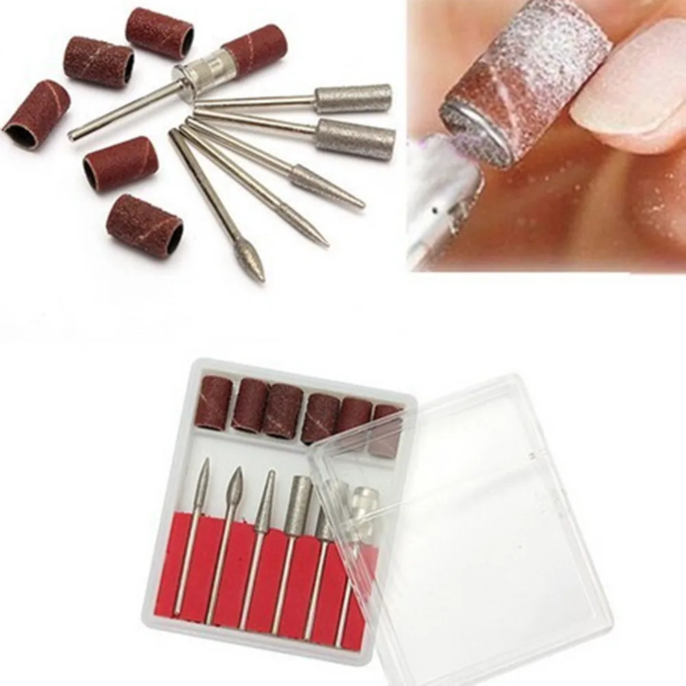 Nail Art Tip Electric Manicure Toenail Drill File Tool Nail Grinder Polisher Set