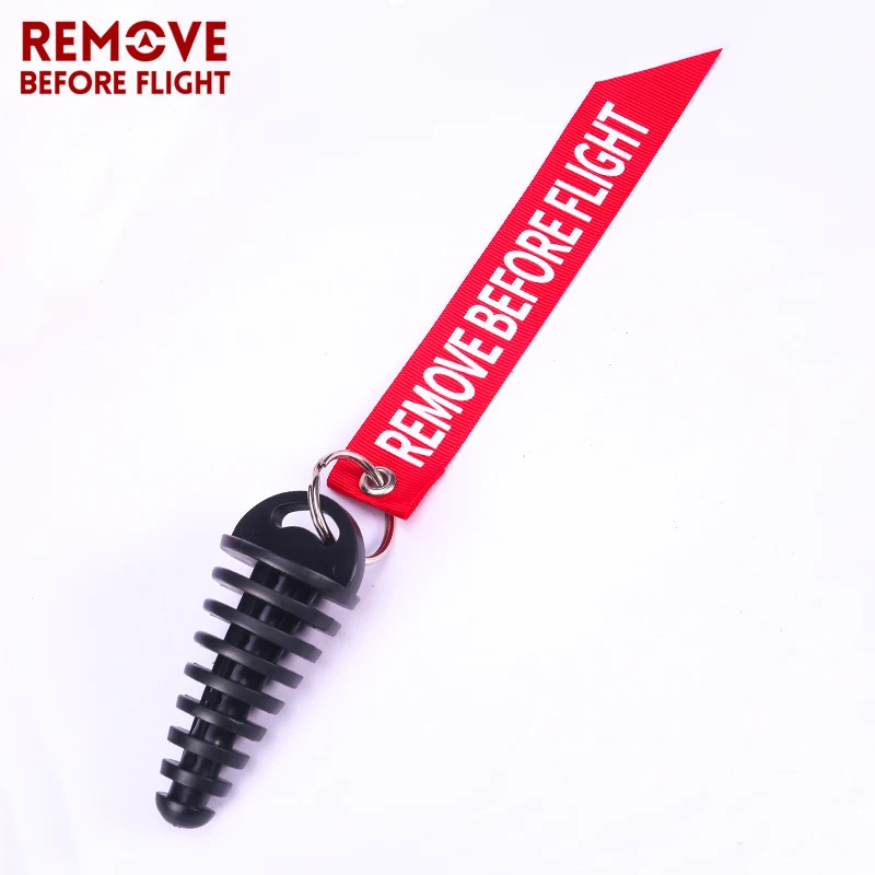 1PC Motorcycle Wash Plug with Remove Before Flight Streamer for
