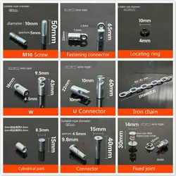 Steel Wire Rope Joints Anaerobic Exercise Metal Chain Bolt Piercing Joint, Gym Fitness Equipment, Accessories