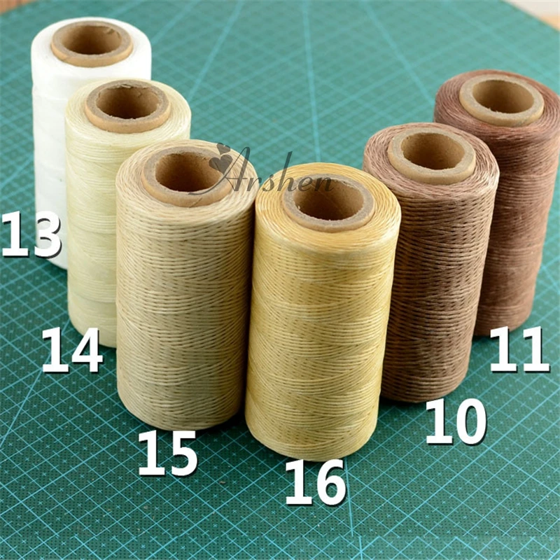 Multicolor Durable 240 Meters 1mm 150D Flat Leather Waxed Thread Cord for DIY Handicraft Tool Hand Stitching Thread High Quality